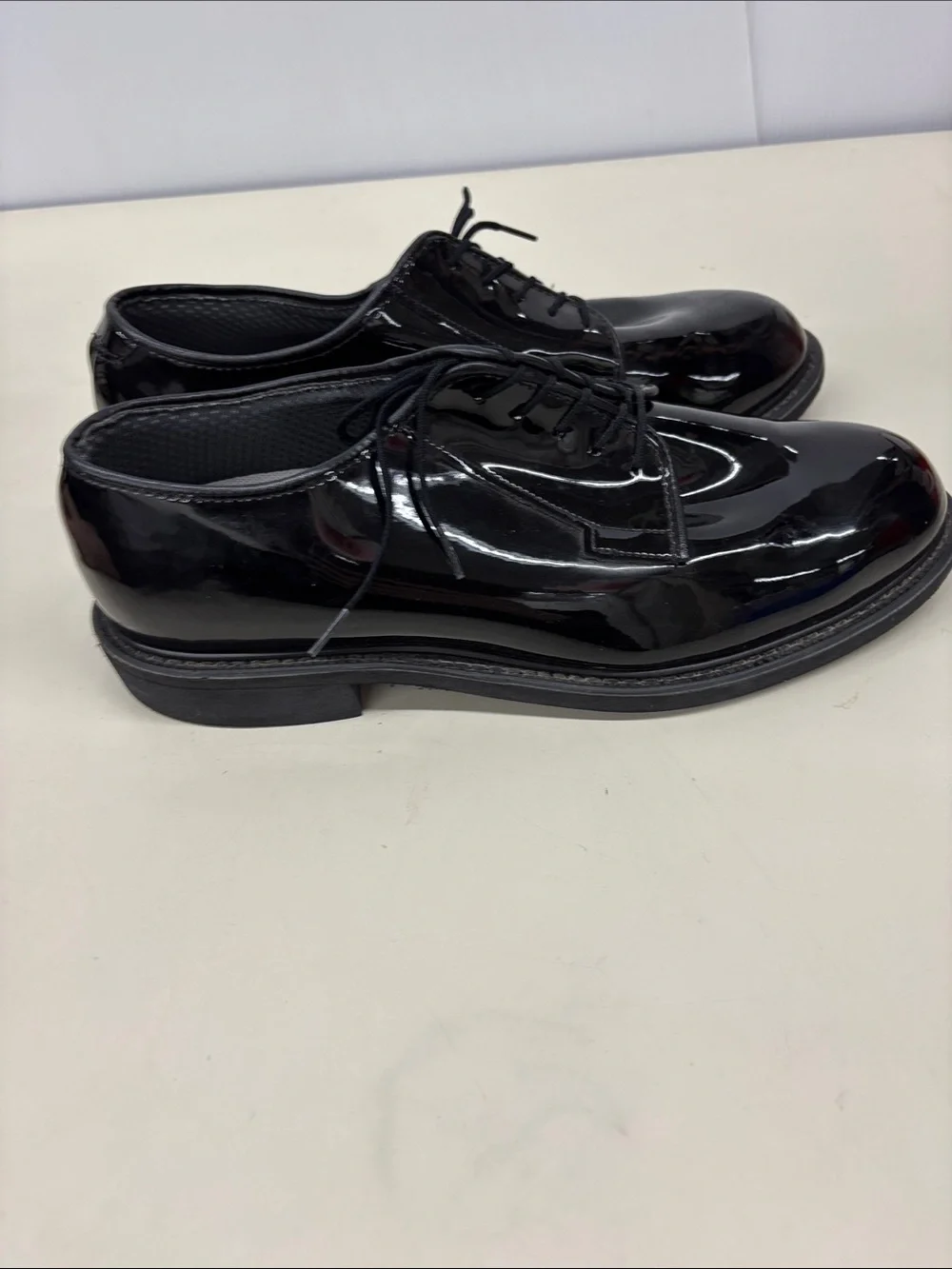 Bates Black Patent Leather Derby Dress Shoes